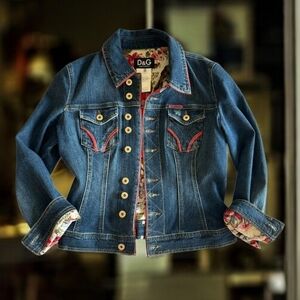 DOLCE & GABBANA Authentic D&G Denim Jacket  Floral Lining